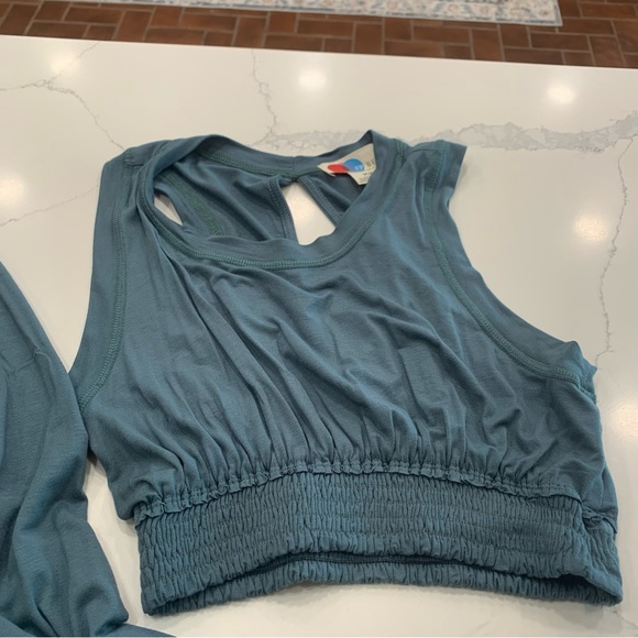 Free people morning side set. Size medium. Teal - Picture 4 of 7
